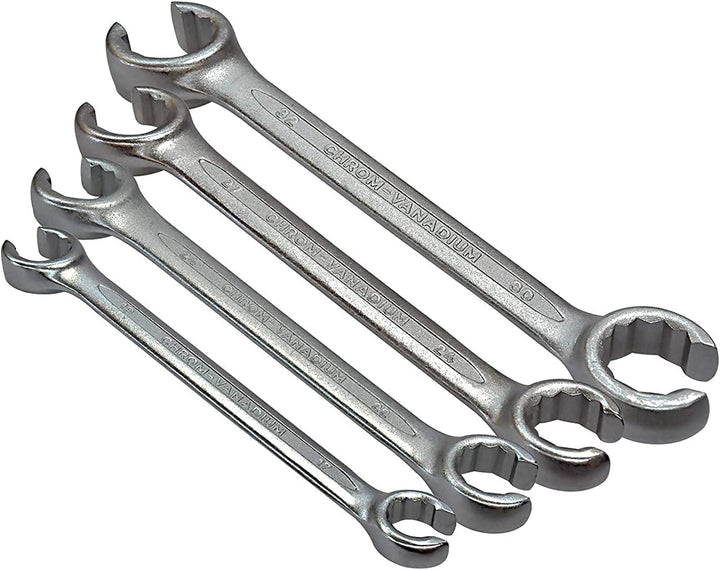 Extra Grosse 4 tlg Set offene Ringschlüssel Hydraulik-Rohr-Leitungsschlüssel Doppel-Ringschlüssel-Sa