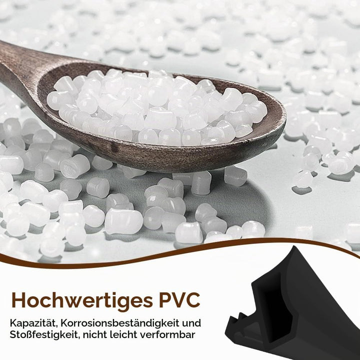 Dichtung Zimmertür Türdichtung 10M Schwarz, Gummi-Dichtprofil mit 4mm Nutbreite, 7mm Nuttiefe und 12
