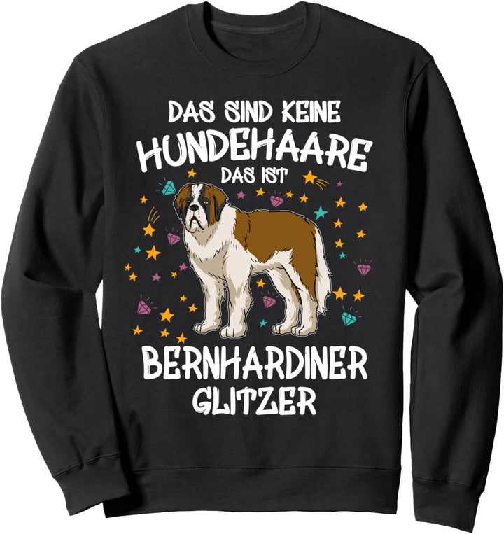 Bernhardiner Glitzer Hundehalter Geschenk Hunde Sweatshirt