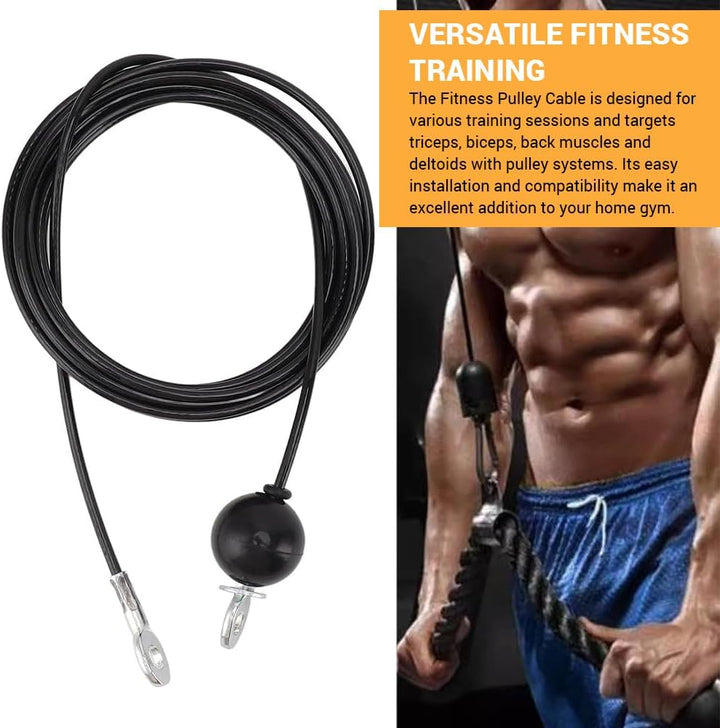 BORDSTRACT Fitness-Gym-Drahtseil-Ersatz, Robustes Stahldrahtseil, Fitness-Flaschenzugkabel Für Heim-