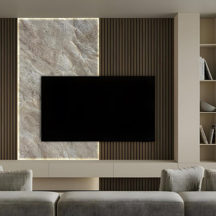 EPS 3D Wandpaneel Steinoptik – 50x120 cm – Leicht, DIY Montage, Wärme- &amp; Schalldämmung – Innen Wandv