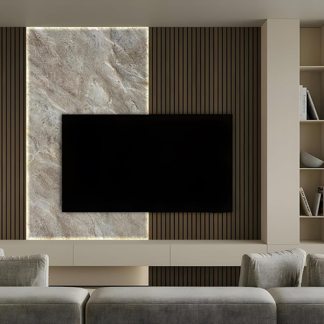 EPS 3D Wandpaneel Steinoptik – 50x120 cm – Leicht, DIY Montage, Wärme- &amp; Schalldämmung – Innen Wandv