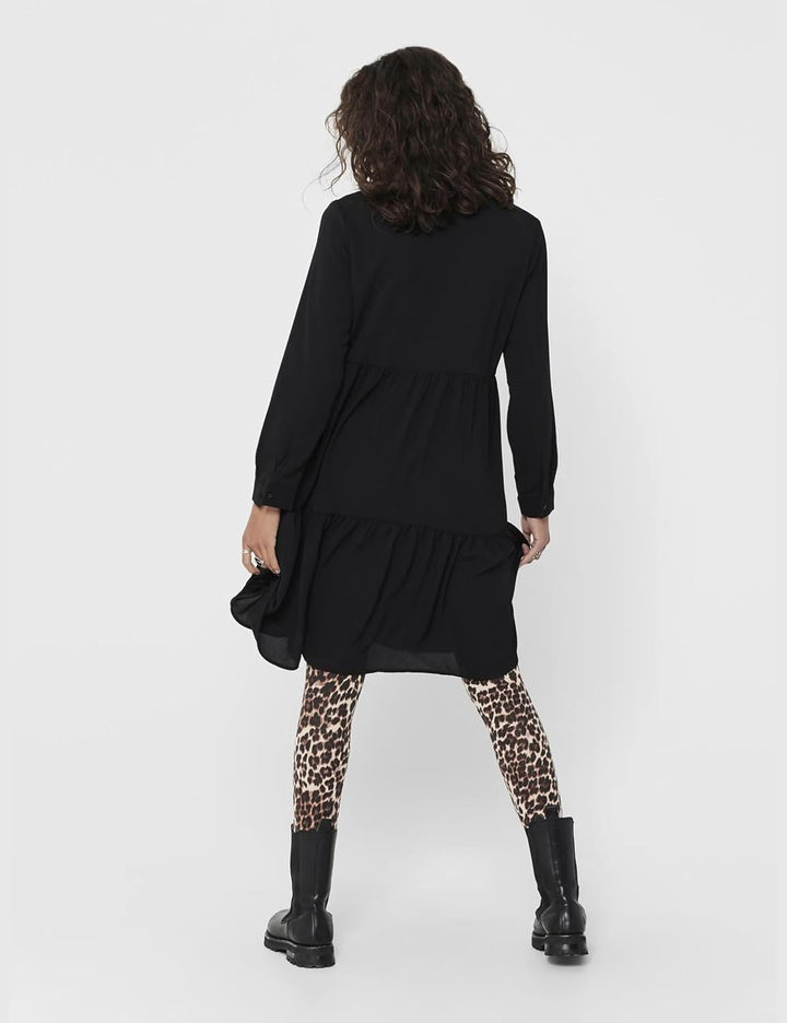 JdY Damen Jdypiper L/S Shirt Dress WVN Noos Kleid 34 Schwarz, 34 Schwarz