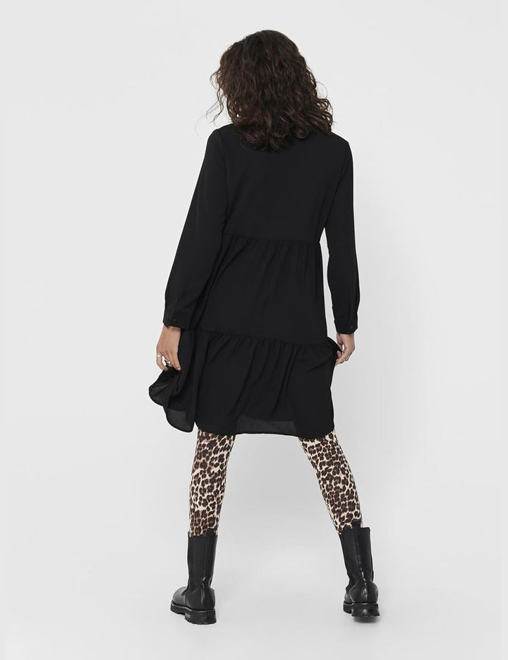 JdY Damen Jdypiper L/S Shirt Dress WVN Noos Kleid 34 Schwarz, 34 Schwarz