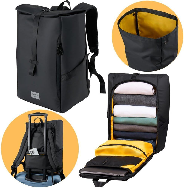 Cabin Max ISEO 40x20x25 Rolltop-Rucksack, Handgepäck, passend für Ryanair-Untersitz-Kabinentaschen (