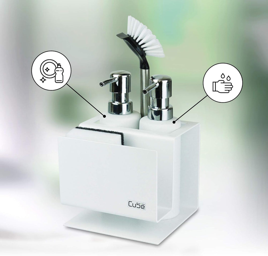 Cube Organizer/ Utensilienhalter/ Ordnungssystem/ Schwammhalter/ Geschirrspül-Set Für Die Küche Weis