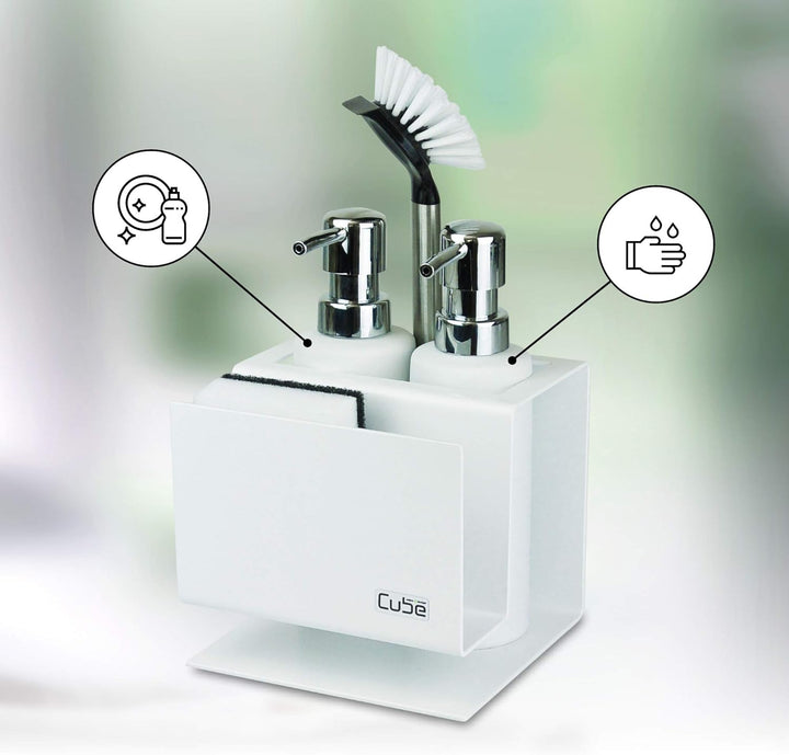 Cube Organizer/ Utensilienhalter/ Ordnungssystem/ Schwammhalter/ Geschirrspül-Set Für Die Küche Weis