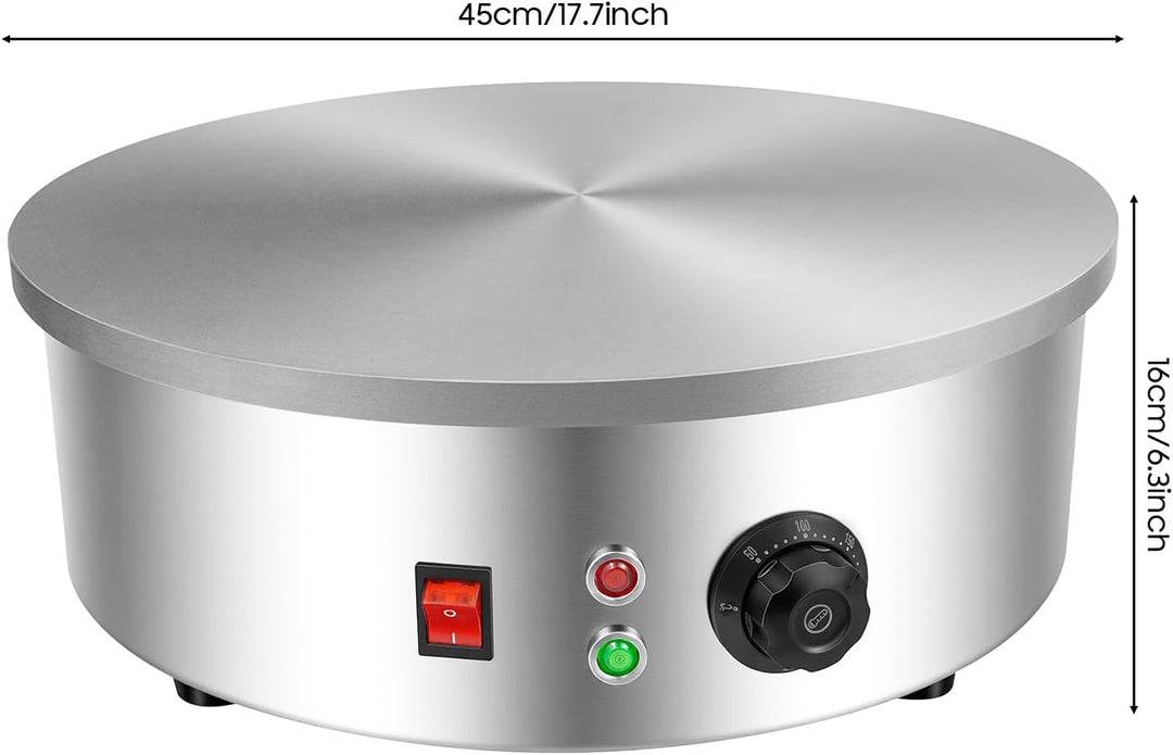 TESUGN Crêpes Maker, 2800W Profi Crêpes Maker Platte Crepesmaker für Pfannkuchen, Pan Cakes, Omelett