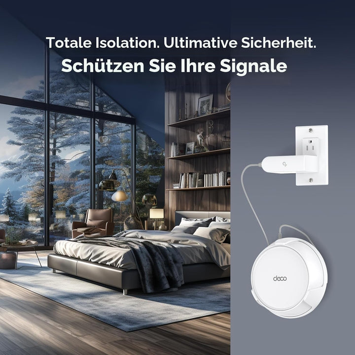 EDUP Wandhalterung für Deco BE23 / BE25 / BE3600 / BE5000 Mesh WiFi 7 System, Platzsparende Halterun