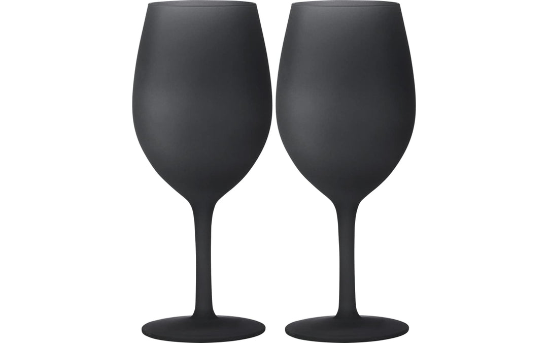 BRUNNER 0830184N.C1M Bruchglas-Set, 2 Stück, Wineglass Blacksatin, 60 Cl, Schwarz