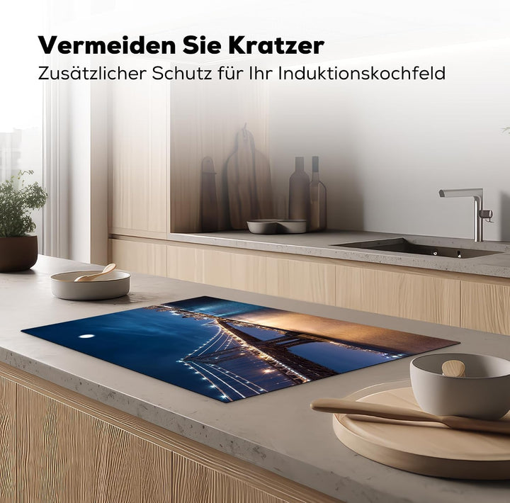 KitchenYeah© Herdabdeckplatte Einteilig Küche Herdabdeckung Induktionsfeld Ceranfeld Herdabdeckplatt