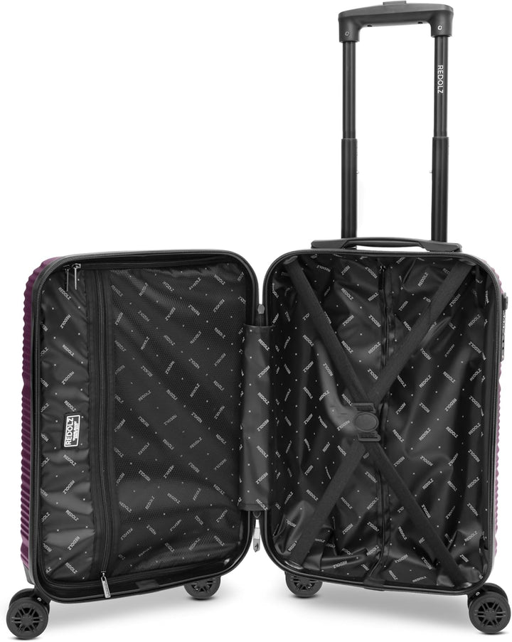 REDOLZ Kleiner Hartschalen Kabinen-Koffer | Cabin-Trolley 35 x 20 x 55 cm aus hochwertigem ABS-Mater