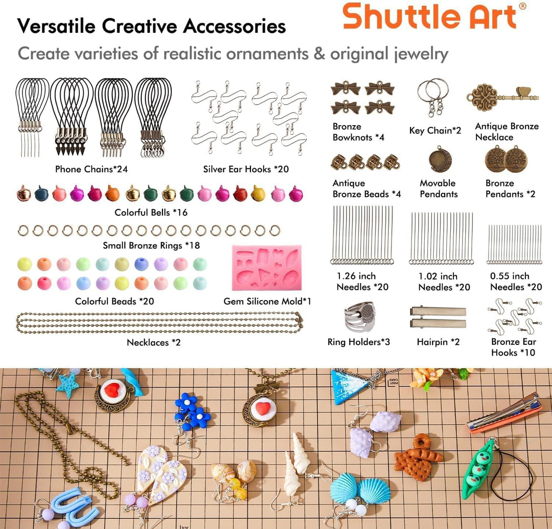 Shuttle Art 82 Polymer Clay, 82 buntes Weich-Ton-Set, 2,2 kg/ 4,9 lb, ofenhärtende Modelliermasse Se