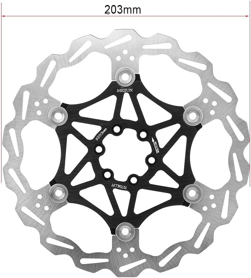 bremsscheibe 203mm,Fahrrad Scheibenbremse Bremsscheiben 160/180/203mm MTB Schwimmer Schwimmende Sche