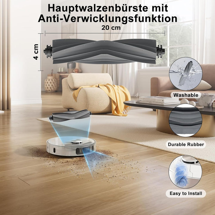 24 Stück Zubehör für Dreame L10s Ultra Gen 2, L10s Pro Ultra Heat, X30 Ultra, Mova E30 Ultra Saugrob