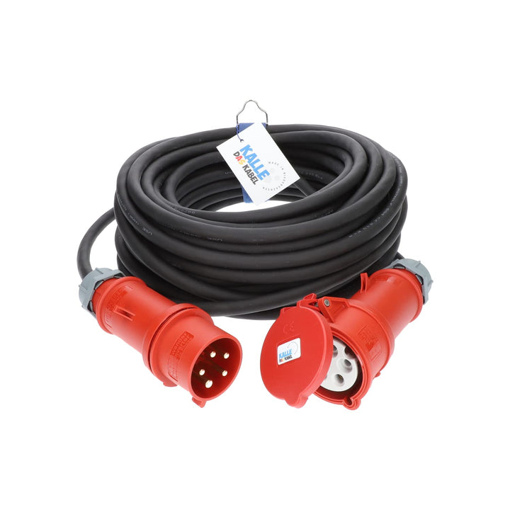 CEE-Verlängerungskabel Gummi H07RN-F 5G 6,0mm² 400V 32 A von KALLE DAS KABEL 50 Meter, 50 Meter