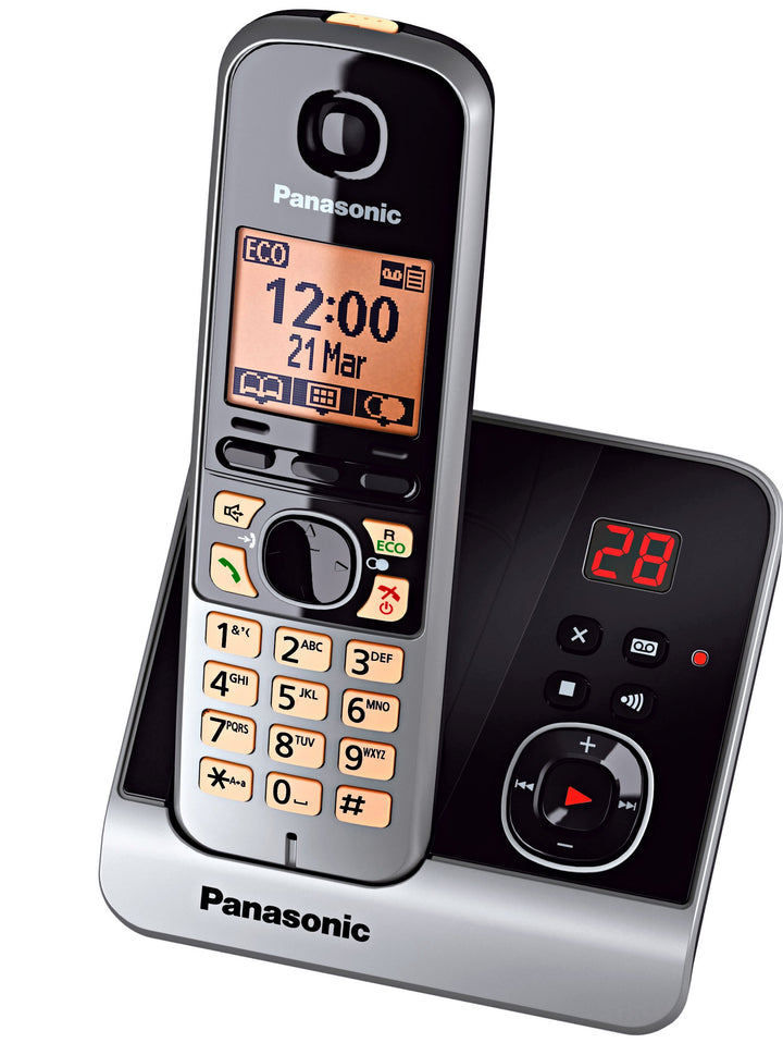 Panasonic KX-TG6722GB Duo Schnurlostelefon (4,6 cm (1,8 Zoll) Display, Smart-Taste, Freisprechen, An