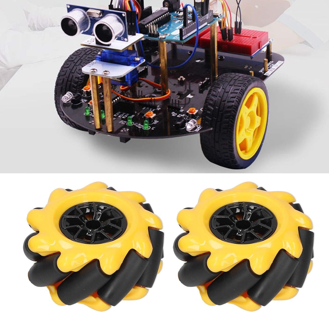 Mecanum Wheel, 60 mm omnidirektionales Rad Smart Robot Autoteile Zubehör DIY Toy Components(2 Pairs)