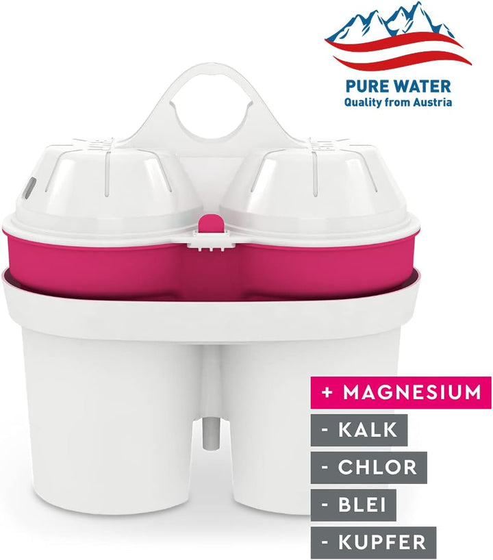 BWT - 814134 - Filterkartusche Magnesium Mineralized Water - 4 Stück im Set &amp; Tischwasserfilter Vida