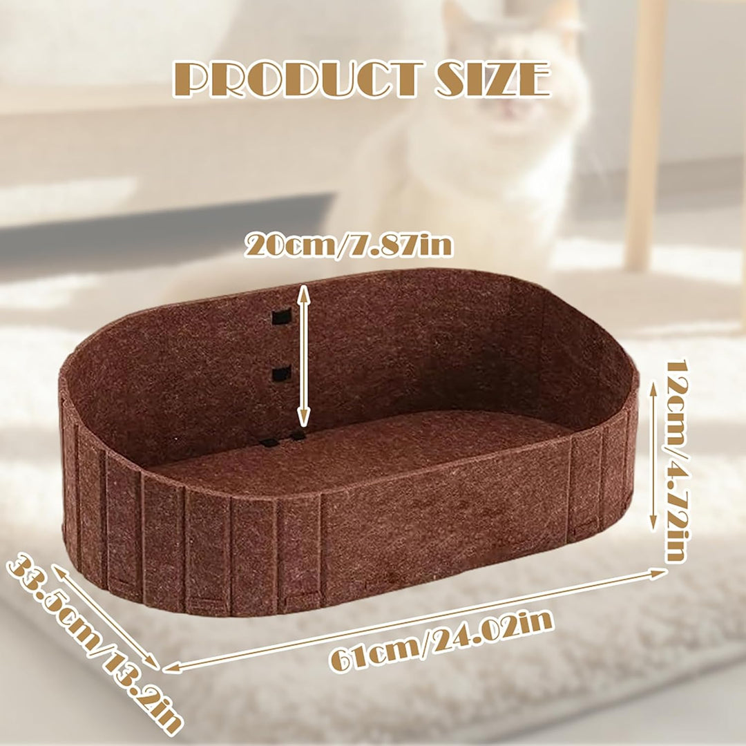 LUPATDY Katzenbett, Filz Katzenkorb Indoor, Grosses Katzensofa 60 x33.5 cm, Hundebett aus Filz, Kusc