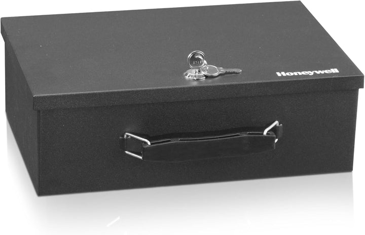 Honeywell 6104 Tresor Feuerhemmender Minisafe Dokumentenkassette, 5 L mit Schlüsselschloss
