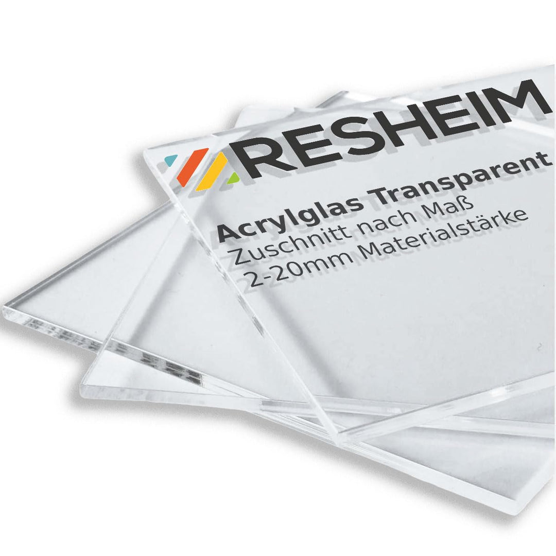 RESHEIM 2-20 mm Acrylglas Platte Transparent Zuschnitt nach Mass Glasklar Materialstärke und Grösse