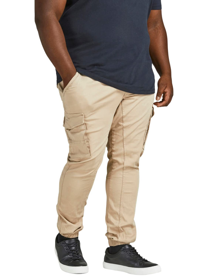 JACK & JONES Male Chino Hose Plus Size Slim Tapered Fit Chino Hose 40W / 30L Crockery, 40W / 30L Cro