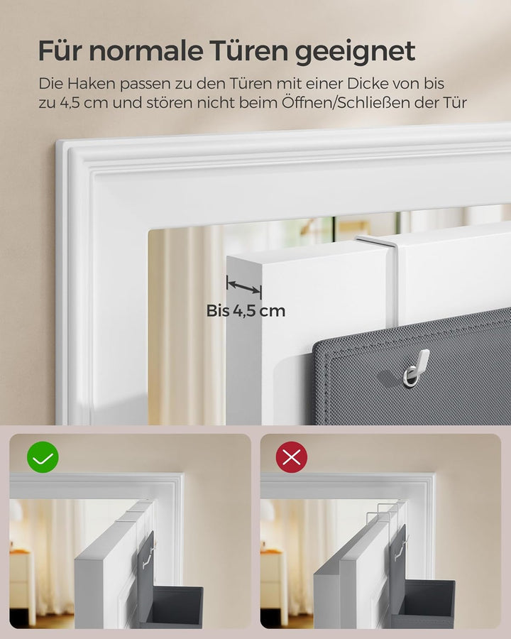 SONGMICS Hängeorganizer mit 4 Taschen, 2er Set Kleiderschrank-Organizer, Hängeaufbewahrung, Tür-Orga