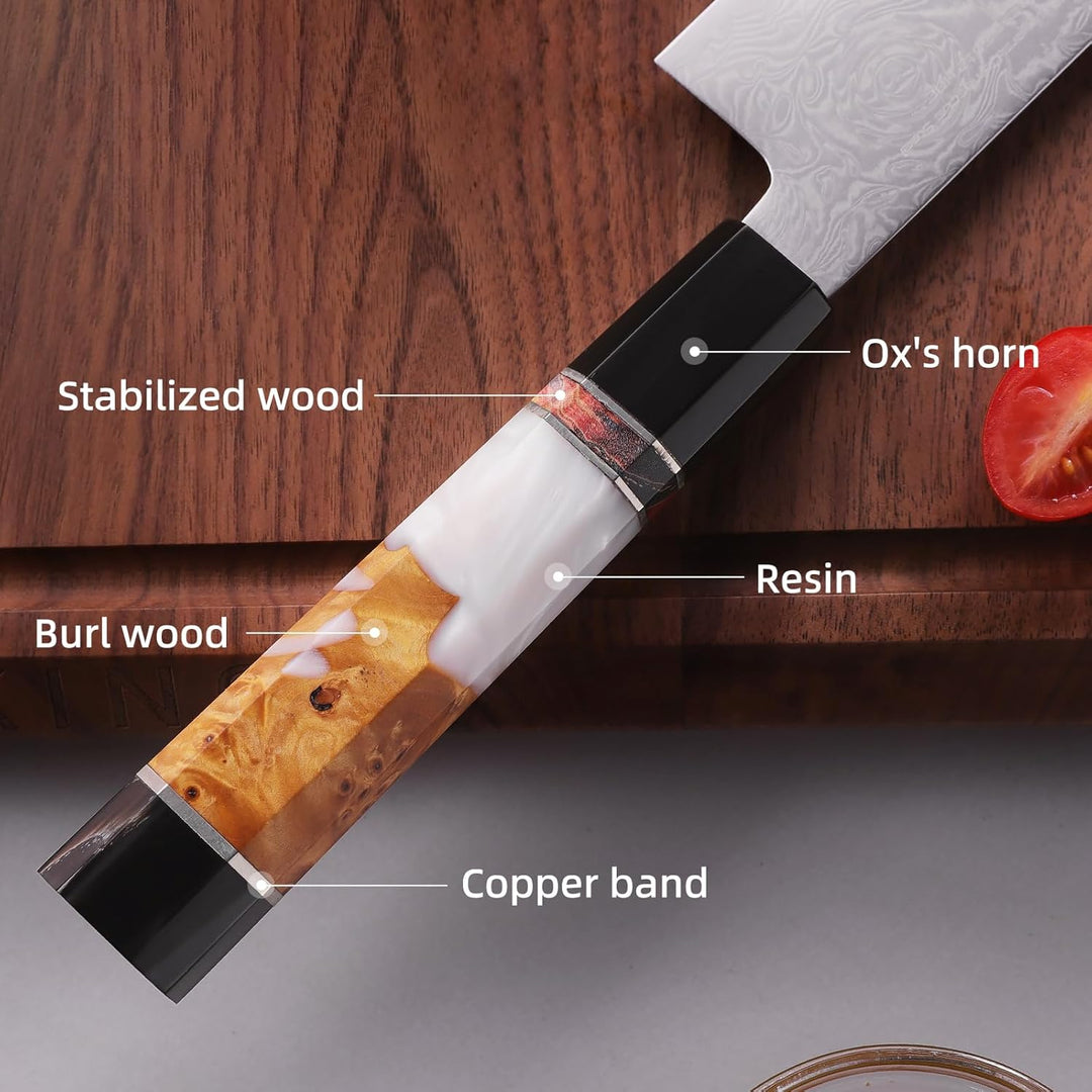 FINDKING 8-Zoll-Japanisches Kochmesser, Professionelles Gyuto-Küchenmesser, Scharf, Robust & Elegant