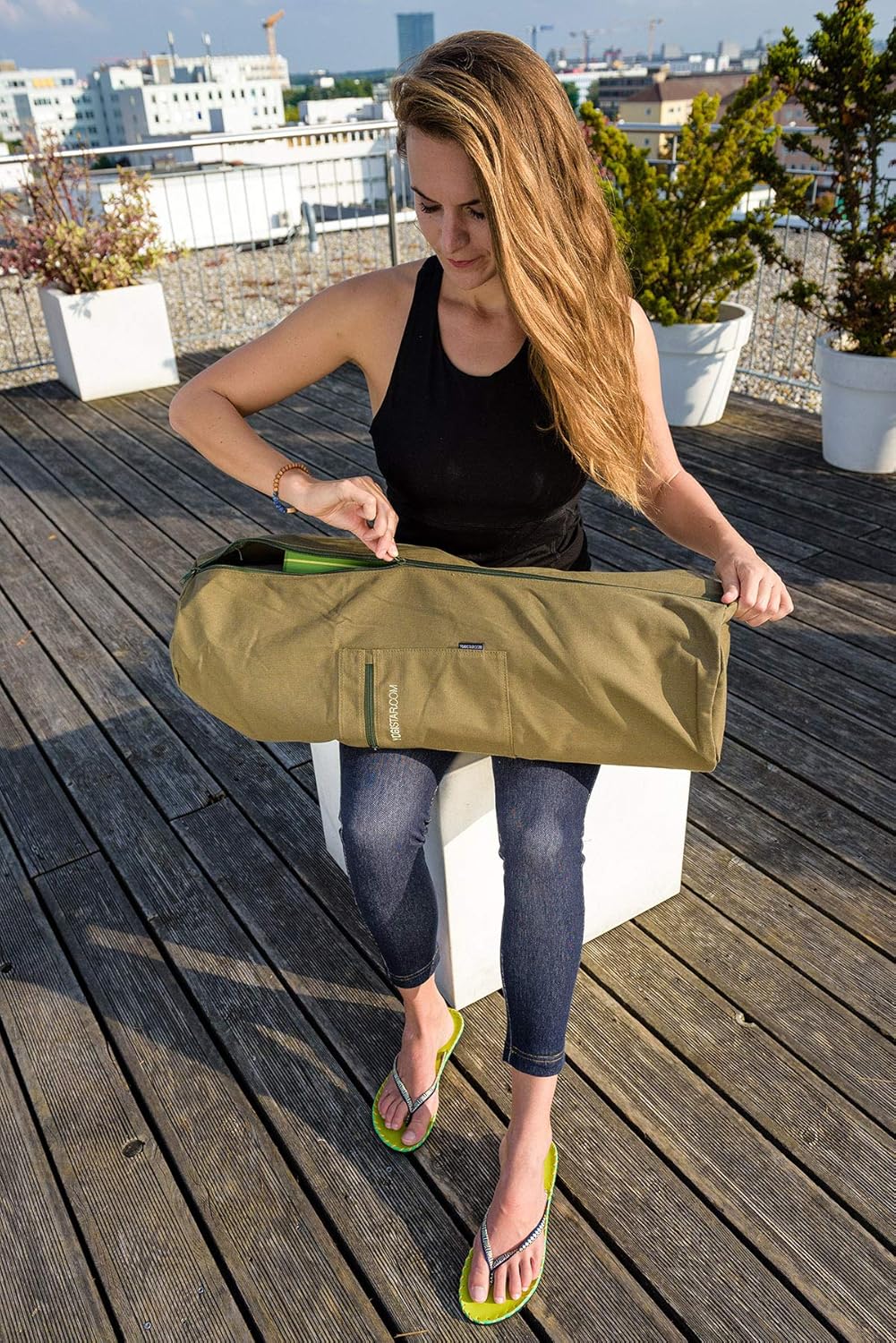 Yogatasche Yogibag® Basic - Zip - Cotton - Big Plus - 73 Cm Bordeaux