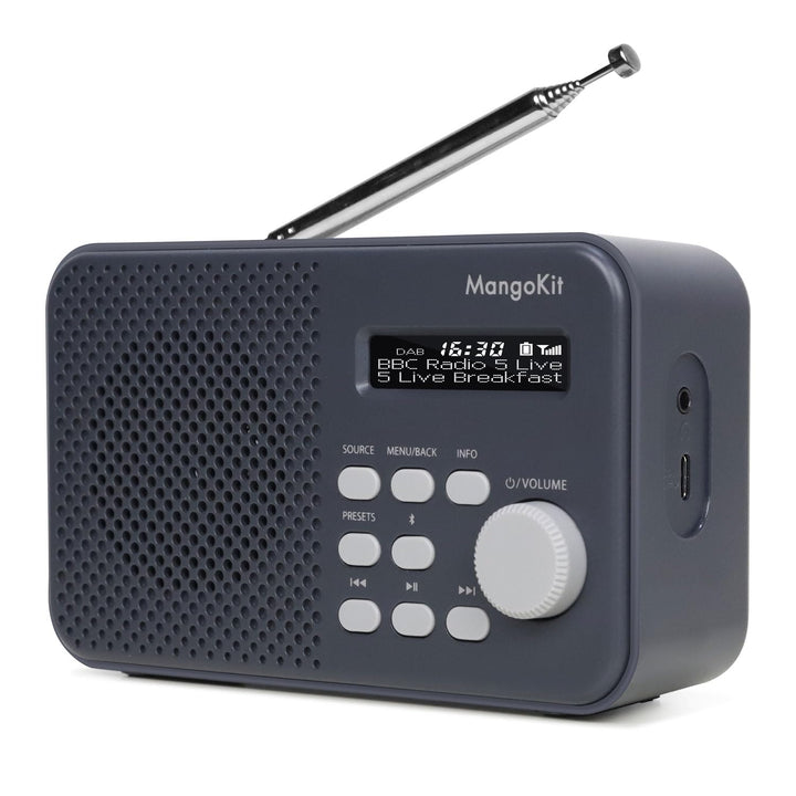 MangoKit MD2 DAB/DAB Plus Radio mit Bluetooth,Digitalradio,UKW Radio, kleines Küchenradio mit Netzbe
