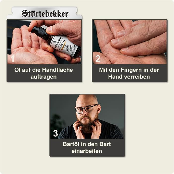 Störtebekker® Premium Bartpflege Set für Männer - inkl. Bartöl Tortuga, Bartkamm und Bartbürste - pe