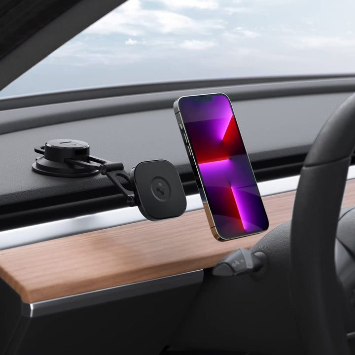 Spigen OneTap 3 Magfit Magsafe Autohalterung, Armaturenbrett und Windschutzscheibe KFZ Magnetische H