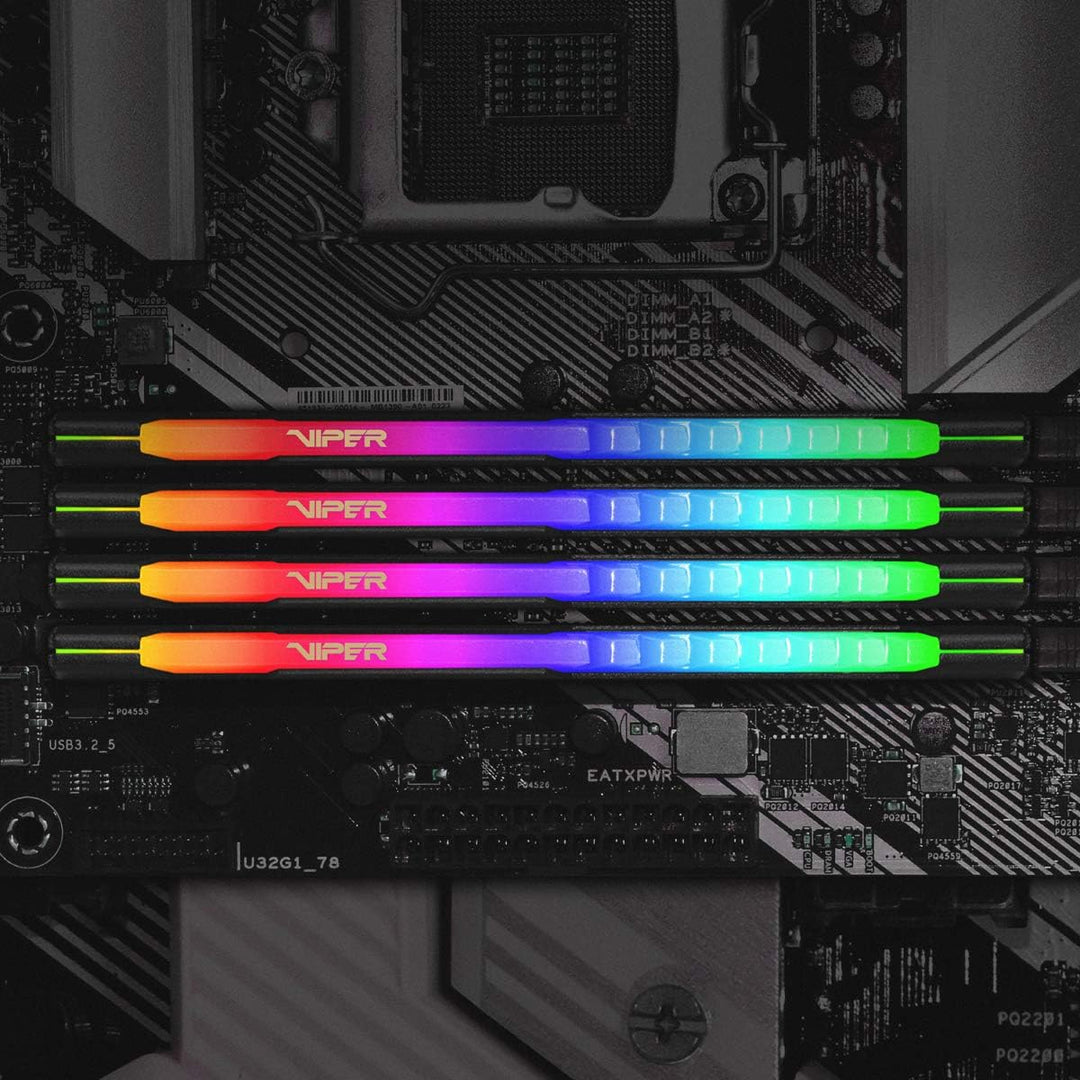 Patriot Viper Steel RGB DDR4 32GB (2 x 16GB) 3200MHz CL18 Gaming Arbeitsspeicher Kit 32GB (2x16GB) 3