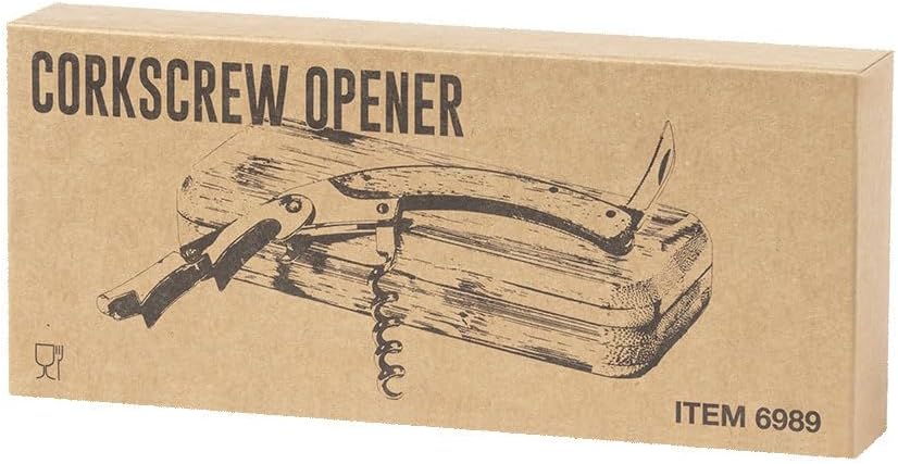 eBuyGB Kellnermesser aus Holz/Metall verpackt in schöner Box mit persönlicher Namensgravur, Kellnerb