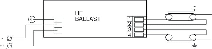 Elektronisches Vorschaltgerät 2x55/58W PHILIPS HF-B 158 258 TLD EII