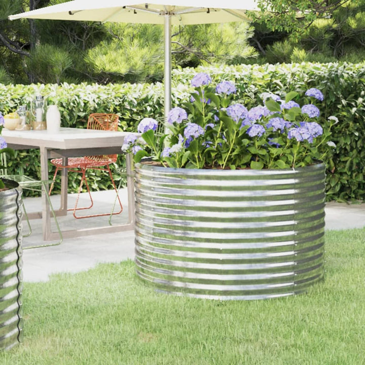 Tidyard Pflanzkübel Hochbeet Gemüsebeet Pflanzbeet Frühbeet Garten Pflanzkasten Metall Pflanzbeet Bl