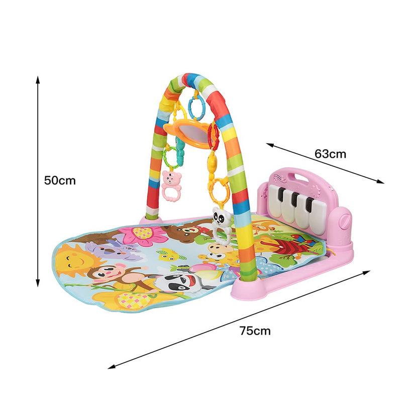XUANYU Baby-Spielmatte, Spieldecke mit Spielbogen, Spielmatte Baby Faltbar, Lernspielzeug ab 0 Monat