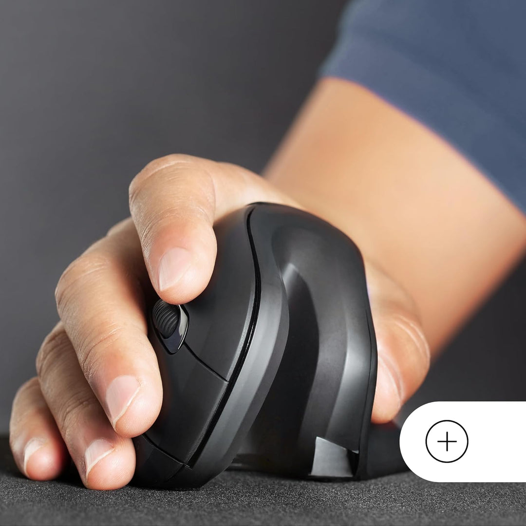 Mars Gaming MMW-ERGOPRO Schwarz, Ergonomische Vertikale Kabellose Maus, Gefaltetes Design, Optischer