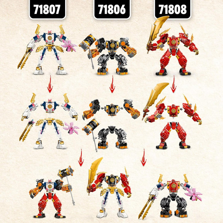 LEGO NINJAGO Soras Technikmech, Actionfiguren-Spielzeug für Kinder, Ninja-Set mit Figuren inkl. Sora