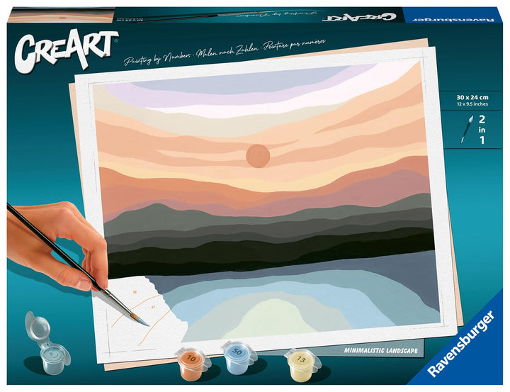 Ravensburger CreArt 23515 - Minimalistische Landschaft - Malen nach Zahlen Erwachsene, DIY Malset mi
