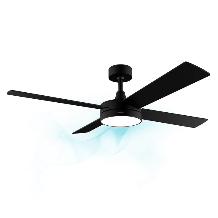 Cecotec Deckenventilator EnergySilence Aero 5200 Black Line, 132 cm | LED-Licht, 3 Lichtfarben, Fern