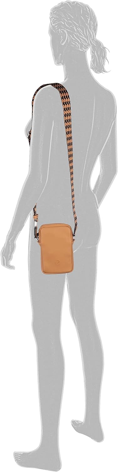 TOM TAILOR Damen Denim Bags Abbie Handytasche Umhängetasche Klein Grau Camel, Camel