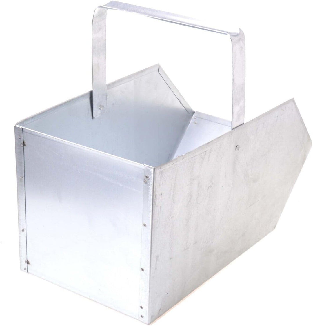 Kohlenkasten Kohlenschütte Aschekasten Aschebehälter Metallkohlenkasten Kohlewanne (Silber (Verzinkt