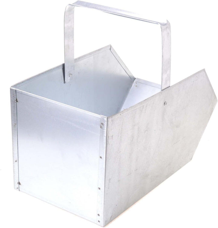 Kohlenkasten Kohlenschütte Aschekasten Aschebehälter Metallkohlenkasten Kohlewanne (Silber (Verzinkt