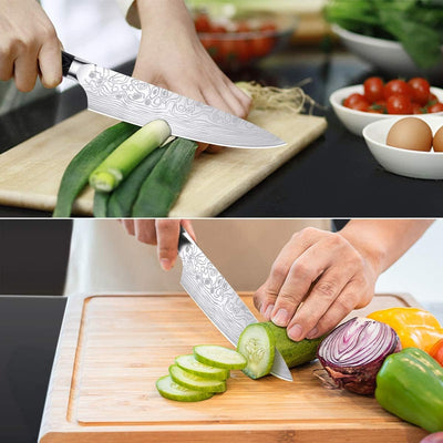 MOSFiATA Kochmesser, Küchenmesser Fleischmesser Profi Chefmesser 20CM Allzweckmesser aus EN.4116 Deu