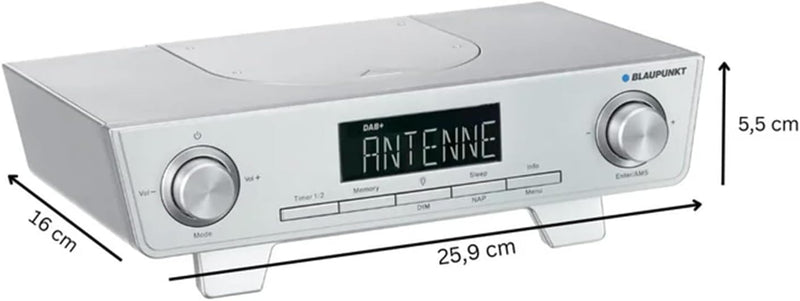 Blaupunkt KRD 10 Küchenradio mit DAB+, Senderspeicher & UKW PLL, Unterbau Radio inkl. Montagemateria