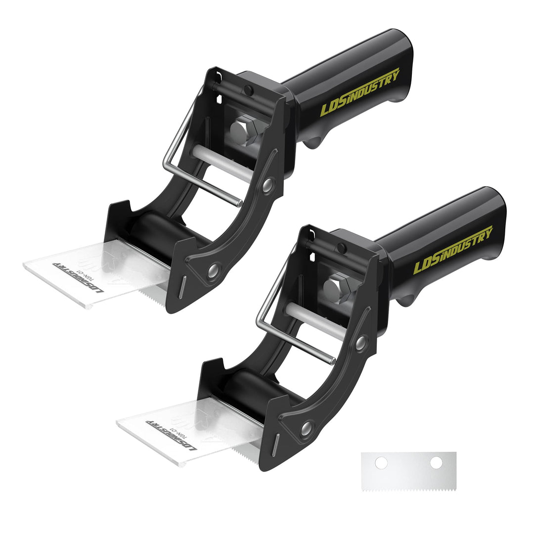 2 Stück Rapid-Ersatz-Packbandabroller mit extra Klinge, 50 mm, leicht, ergonomisch, industriell, str