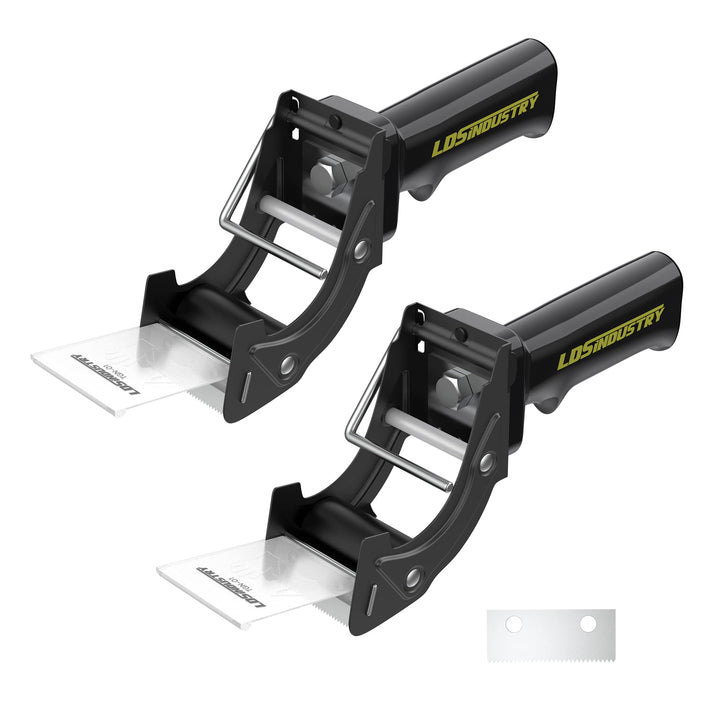 2 Stück Rapid-Ersatz-Packbandabroller mit extra Klinge, 50 mm, leicht, ergonomisch, industriell, str