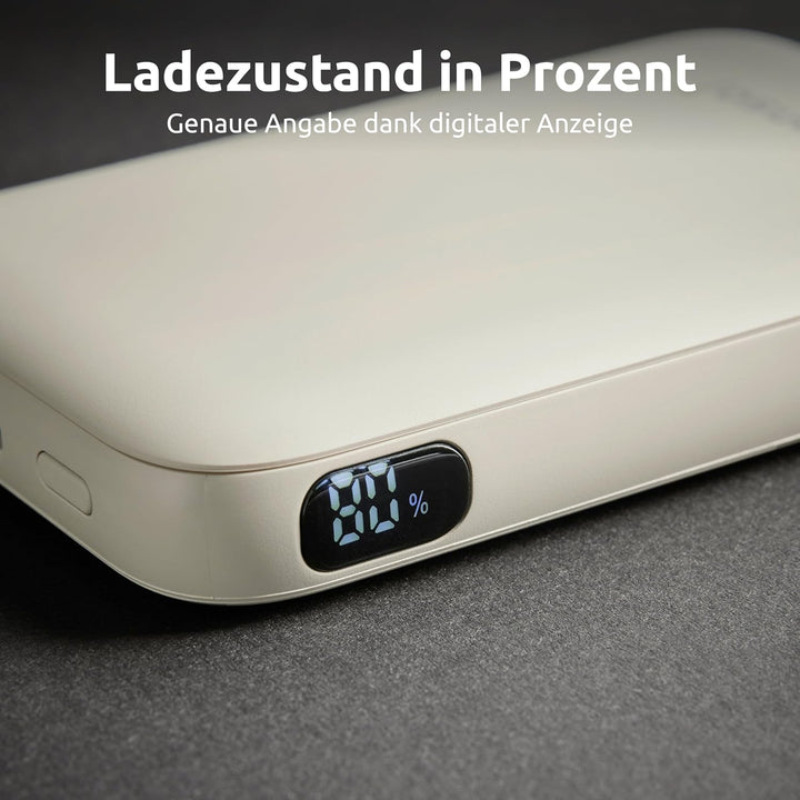 Intenso S10000 Powerbank mit integriertem USB-C Kabel, 10.000 mAh, Ultra schnelles Laden mit PD 3.0